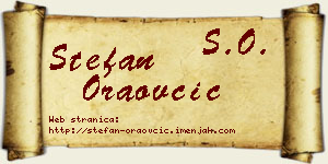 Stefan Oraovčić vizit kartica